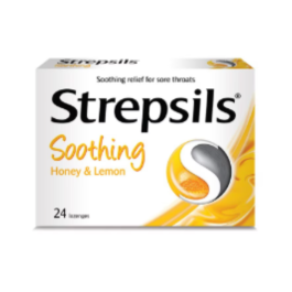 24s x 4box Strepsils Lozenges Honey & Lemon