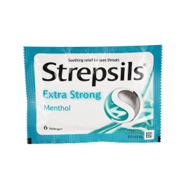24pkt x 6s Strepsils Lozenges Extra Strong Menthol